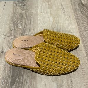 Birdies Phoebe Woven Marigold Mile flats size 8